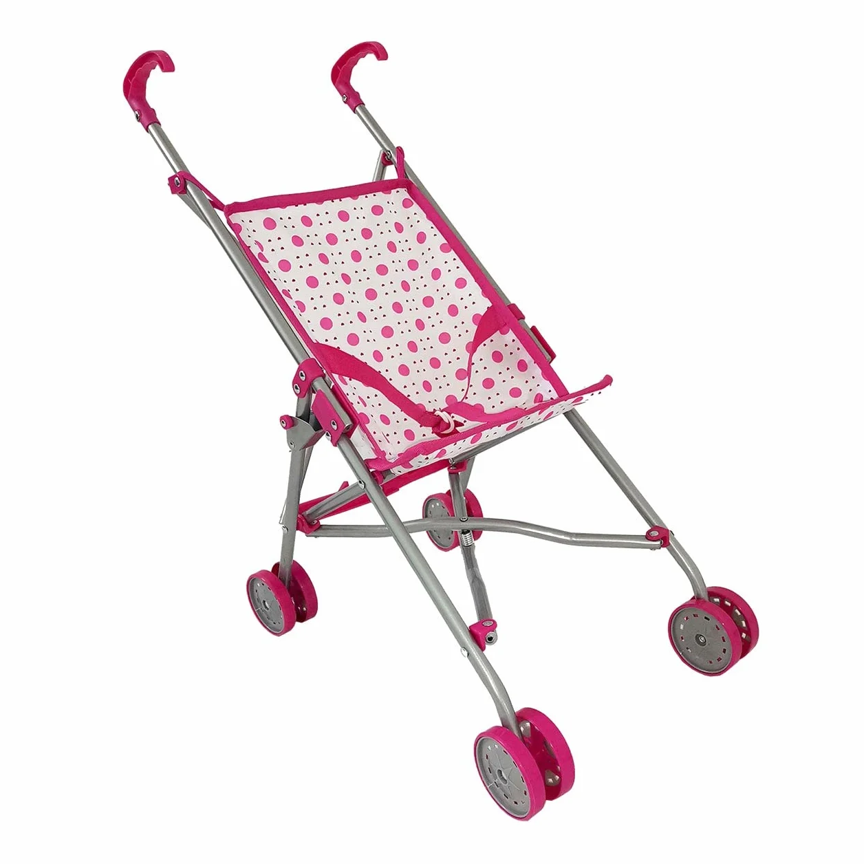 Sillita de Paseo Plegable Tipo Paraguas Rosa con Topos 55 cm