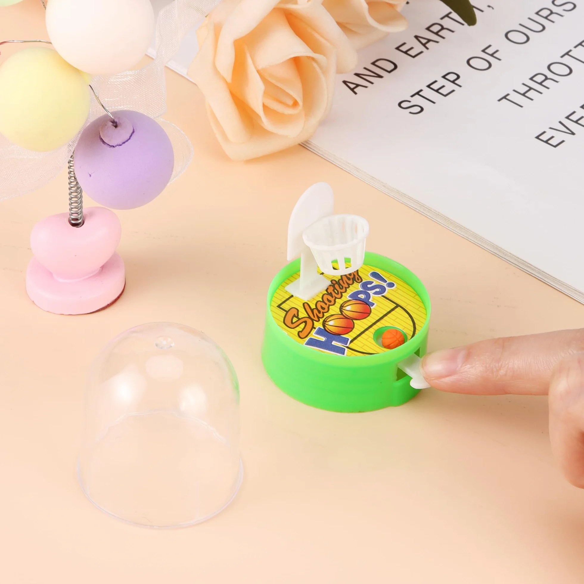 Mini Baloncesto de Mesa Juego de Disparos 20 Piezas, Juguetes Anti-Estrés para Niños