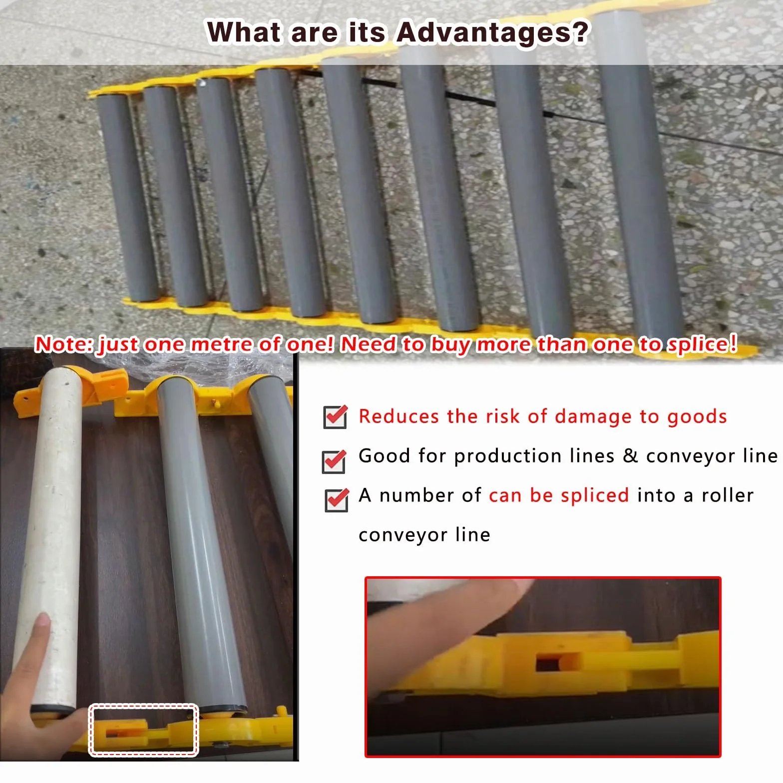 Genérico Mesa transportadora de Rodillos Plegable - Rodillos de Gravedad de 2'' de diámetro para Trabajo Ligero, Ideales para almacenes y logística - Ideales para proyectos de Bricolaje y talleres de