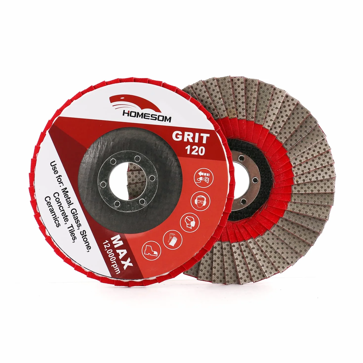 Disco abrasivo de lija de 5 pulgadas, 1 unidad de grano 120 para amoladora angular, almohadilla de lijado de diamante