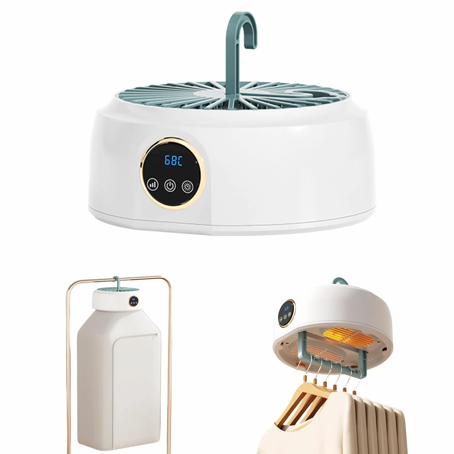 Secadora De Ropa Portátil, Mini Secadora Plegable Bombas De Calor Con Temporizador 1-8h