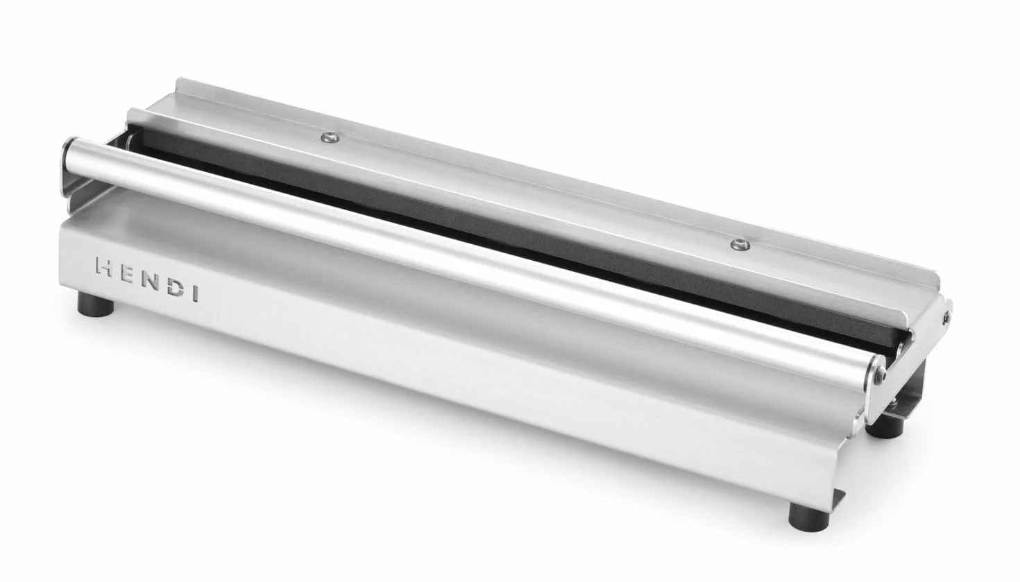HENDI Máquina para hacer empanadillas, manual, molde para preparar 5 dumplings a la vez, revestimiento antiadherente, presión uniforme, prensa para pastas rellenas, 470x140x(H)95mm, acero inoxidable