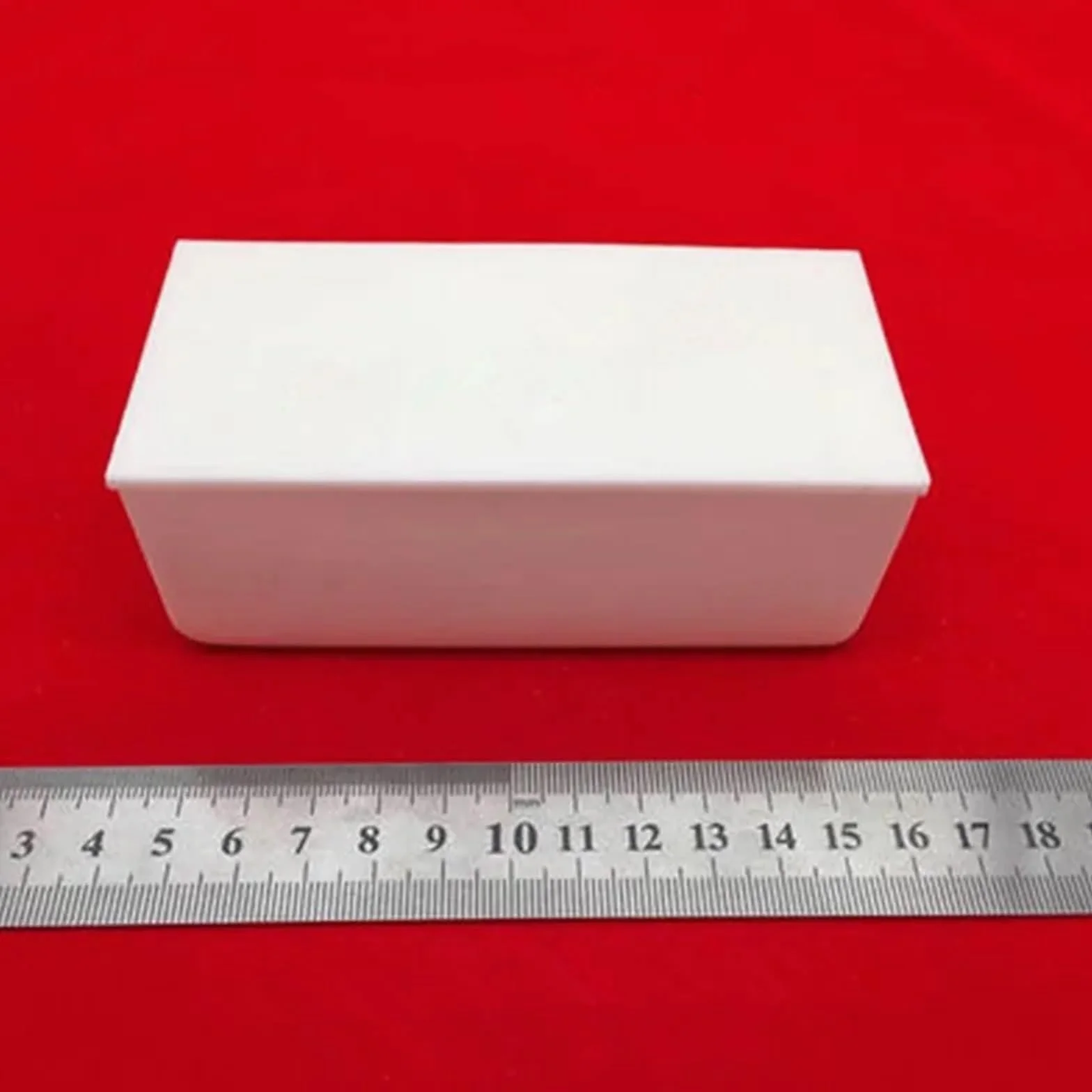 Crisol de corindón de alúmina Rectangular con Tapa 120x60x40mm