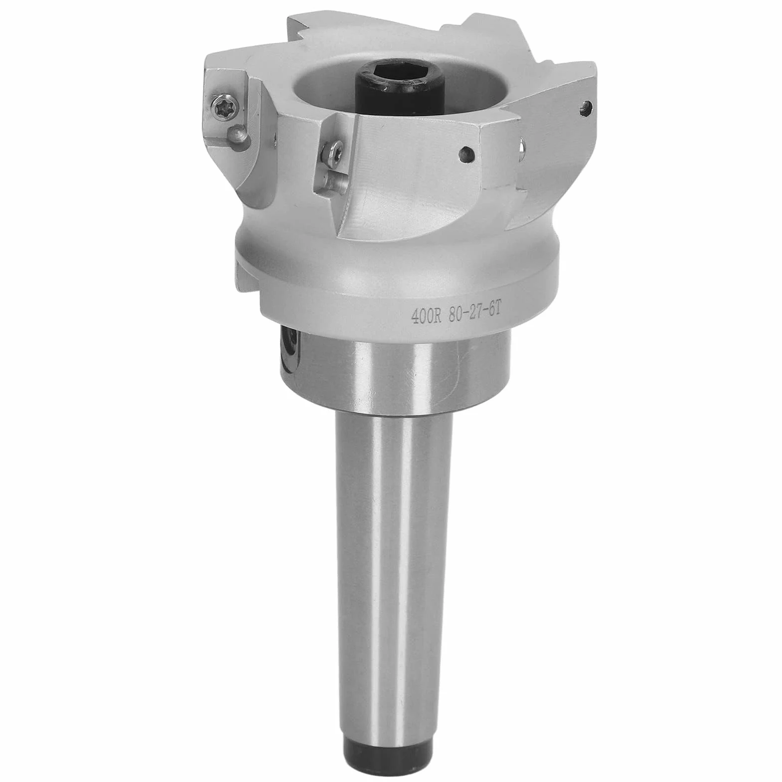 Juego de Portaherramientas de Fresado Frontal MT3 FMB27 con Cortador BAP 400R 80 27 6T e Insertos APMT1604 Material 40CR para Fresadoras CNC