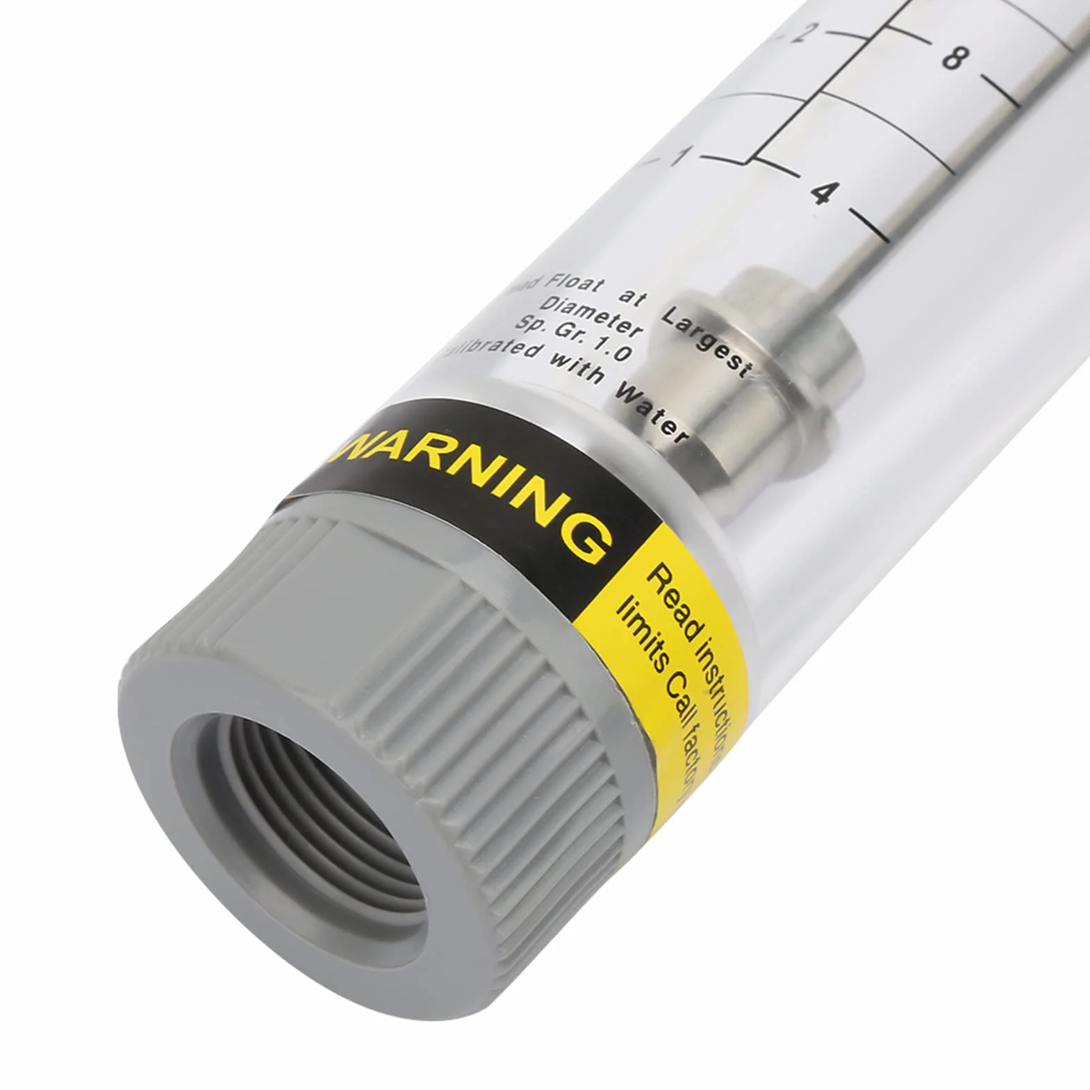 LZM 20G Caudalímetro de líquido, tubo acrílico, rosca hembra G3/4 pulgadas
