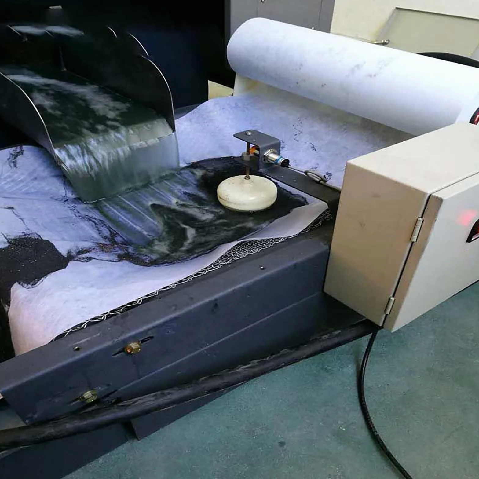 Papel de filtro para máquina herramienta y trituradora, fibra mixta, 50cm x 100m, filtra refrigerante y aceite industrial