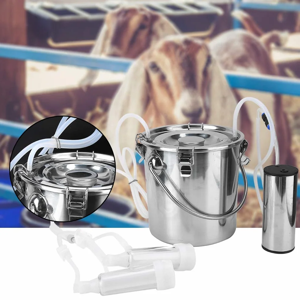 Akozon Ordeñadora eléctrica Kit de ordeño con Bomba de succión Directa Ordeñadora eléctrica doméstica de Vacas y Cabras de 5L con Bomba de succión Directa de ((para ovejas) (Reglamento