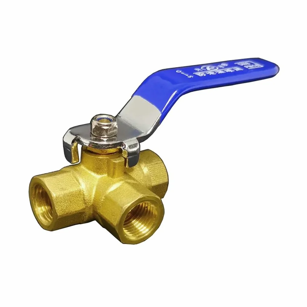 Llave de paso agua 1/4 "3/8" 1/2 "3/4" 1 "BSPP igual hembra latón Tee 3 vías L-Port T-Port Ball Vavle agua Gas aceite hogar jardín(1",L-Port)