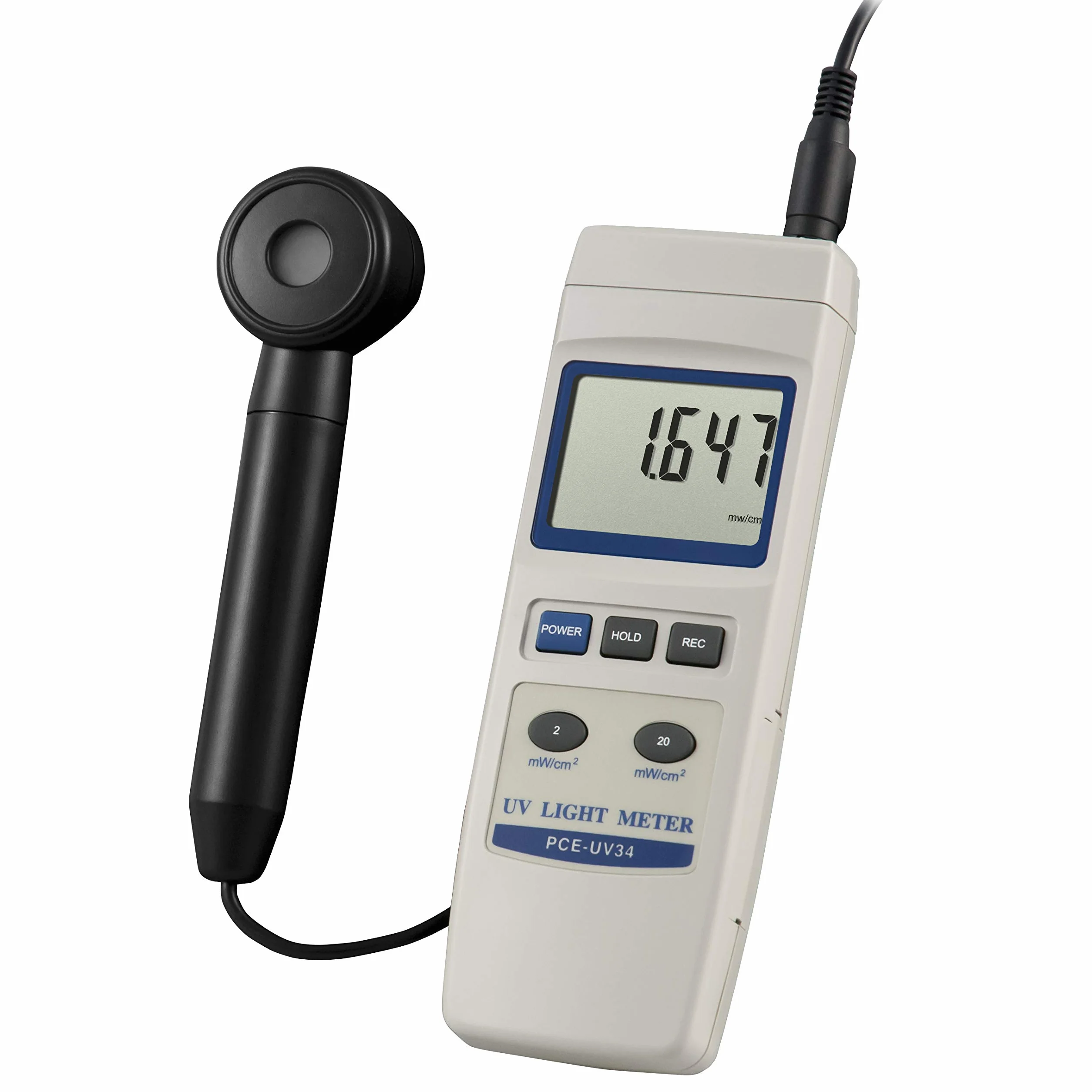 UVA-UVB Medidor de radiación portátil PCE-UV 34