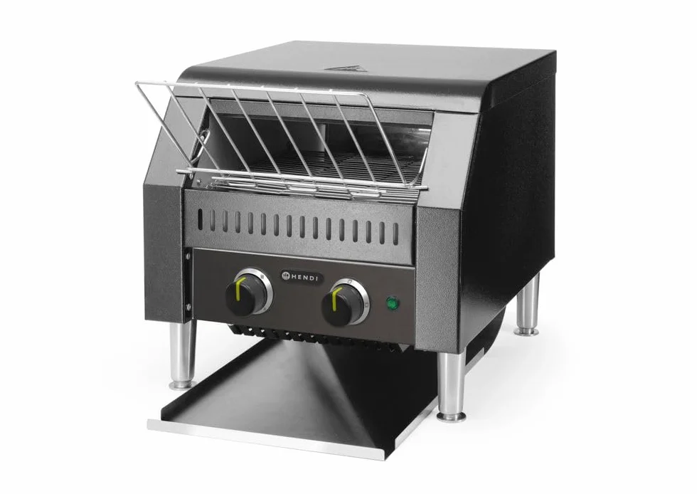 HENDI Tostador de cinta doble - 230V / 50Hz / 2240W - 418x368x(H)387 mm, negro, acero inoxidable