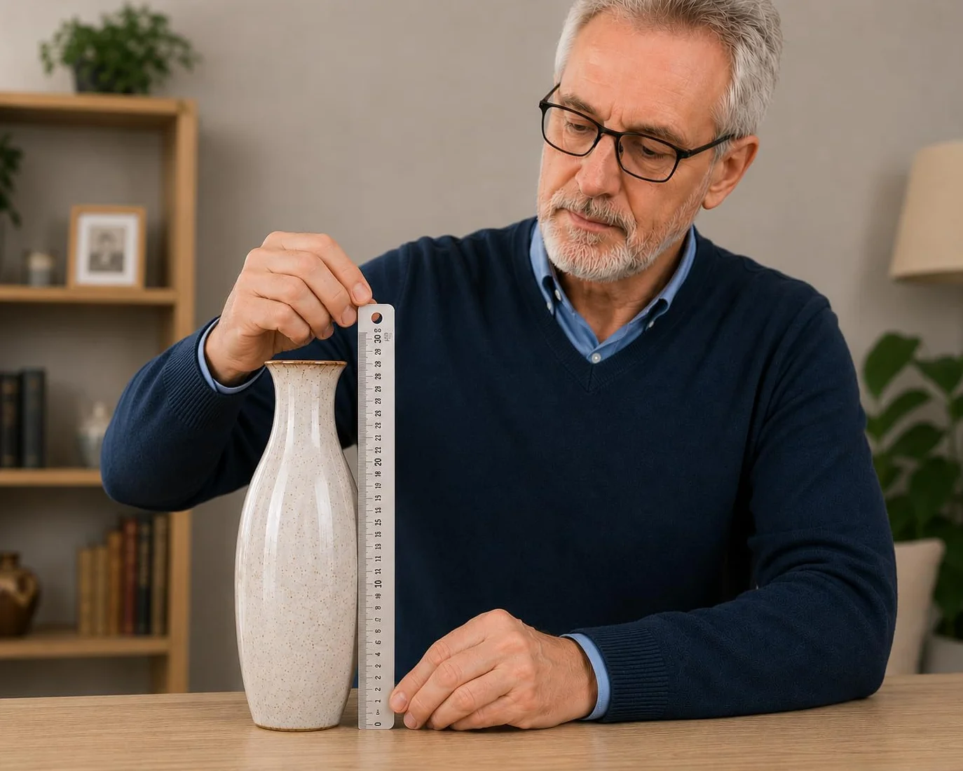 Regla de Acero Inoxidable 30 cm Doble Escala mm y Pulgadas Metálica para Escuela Oficina Taller