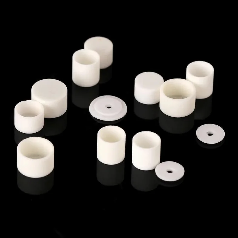 10 crisoles de alúmina con tapa, 99,5% puros | Durable, resistente a altas temperaturas, for uso en laboratorio de análisis térmico(D6xH4mmWith lid)