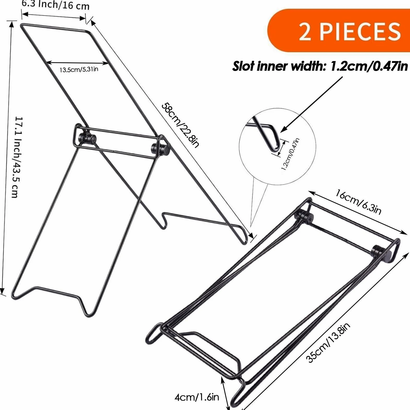 Soporte Para Panel Solar Rack Metálico De Montaje Rápido | Base Plegable Para Panel Solar De 2 Piezas Para Exterior Jardín Patio Terraza Balcón Tejado Camping Picnic
