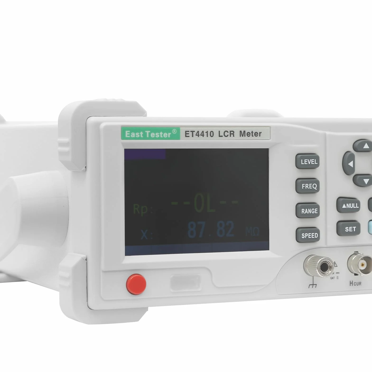Medidor LCR ET4410,Medidor LCD digital de mesa de alta precisión,LCR con soporte ajustable Terminales de prueba Cable de alimentación Largo Pantalla LCD clara,Alta eficiencia Equipo de prueba