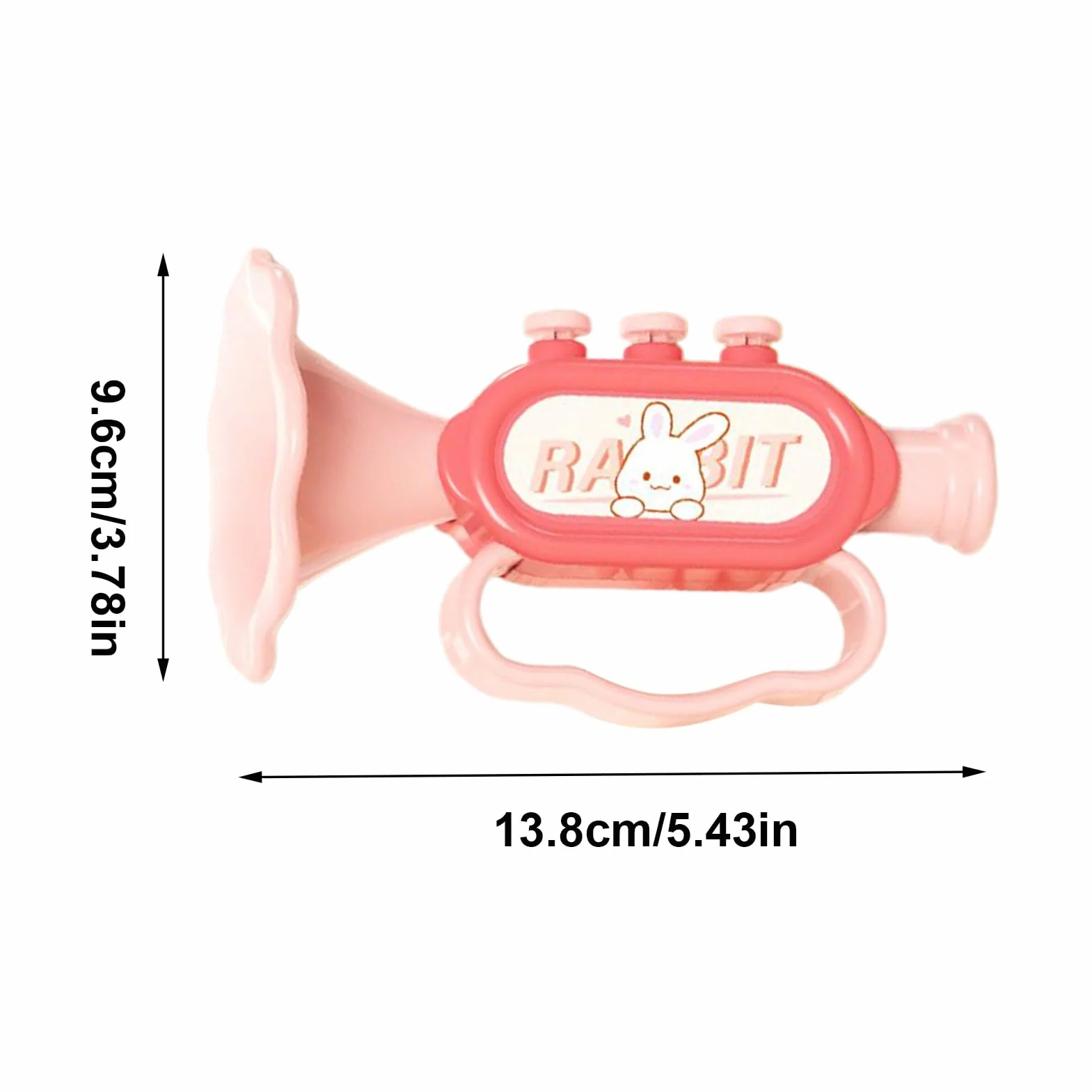 Trompeta Instrumento Musical Educativo 13,8 x 9,6 x 8,5 cm Aprendizaje Bebés Desarrollo Sensorial