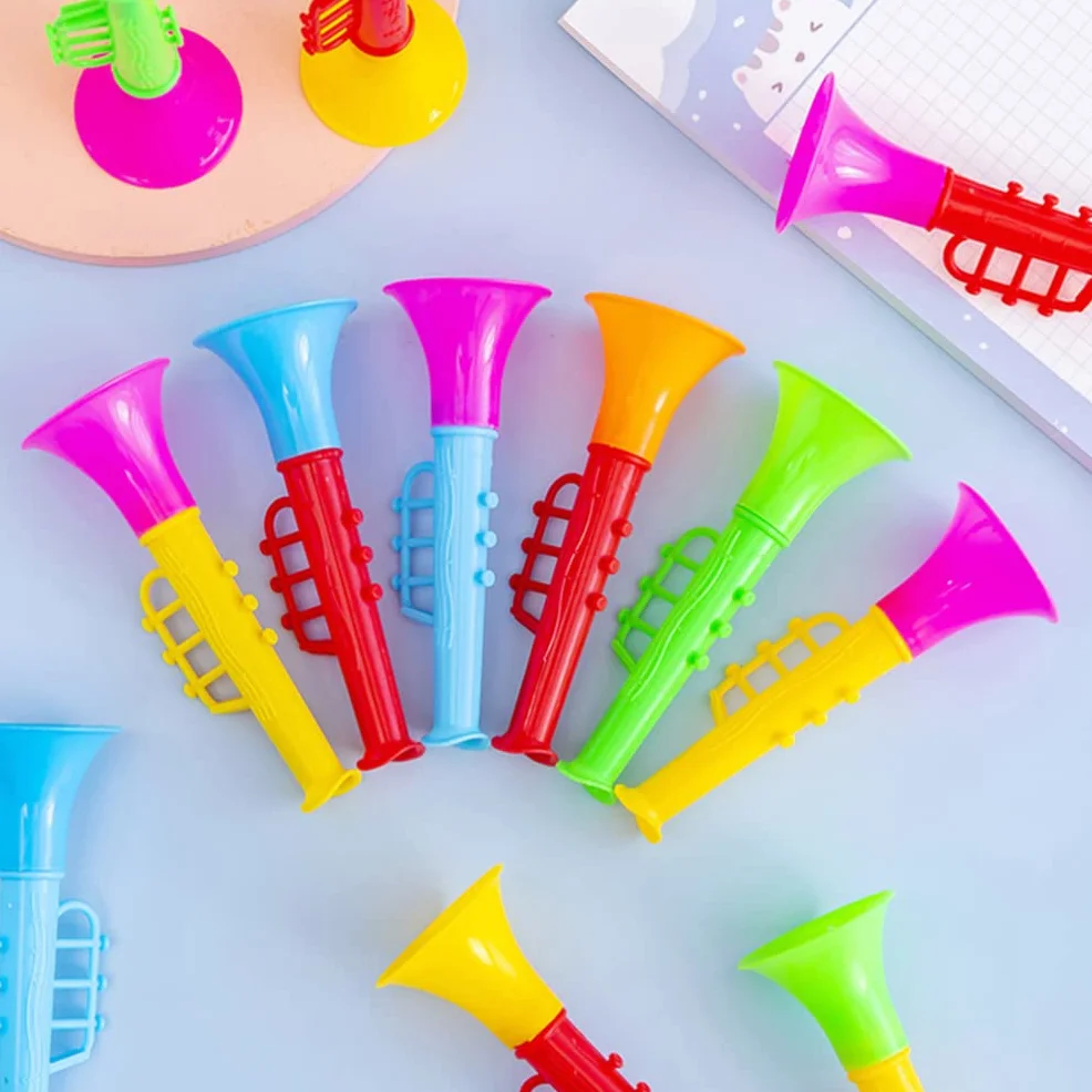 TOYANDONA 30 Unids Instrumentos Musicales Juguetes Buglet Pequeño Silbato Vertical Trompeta