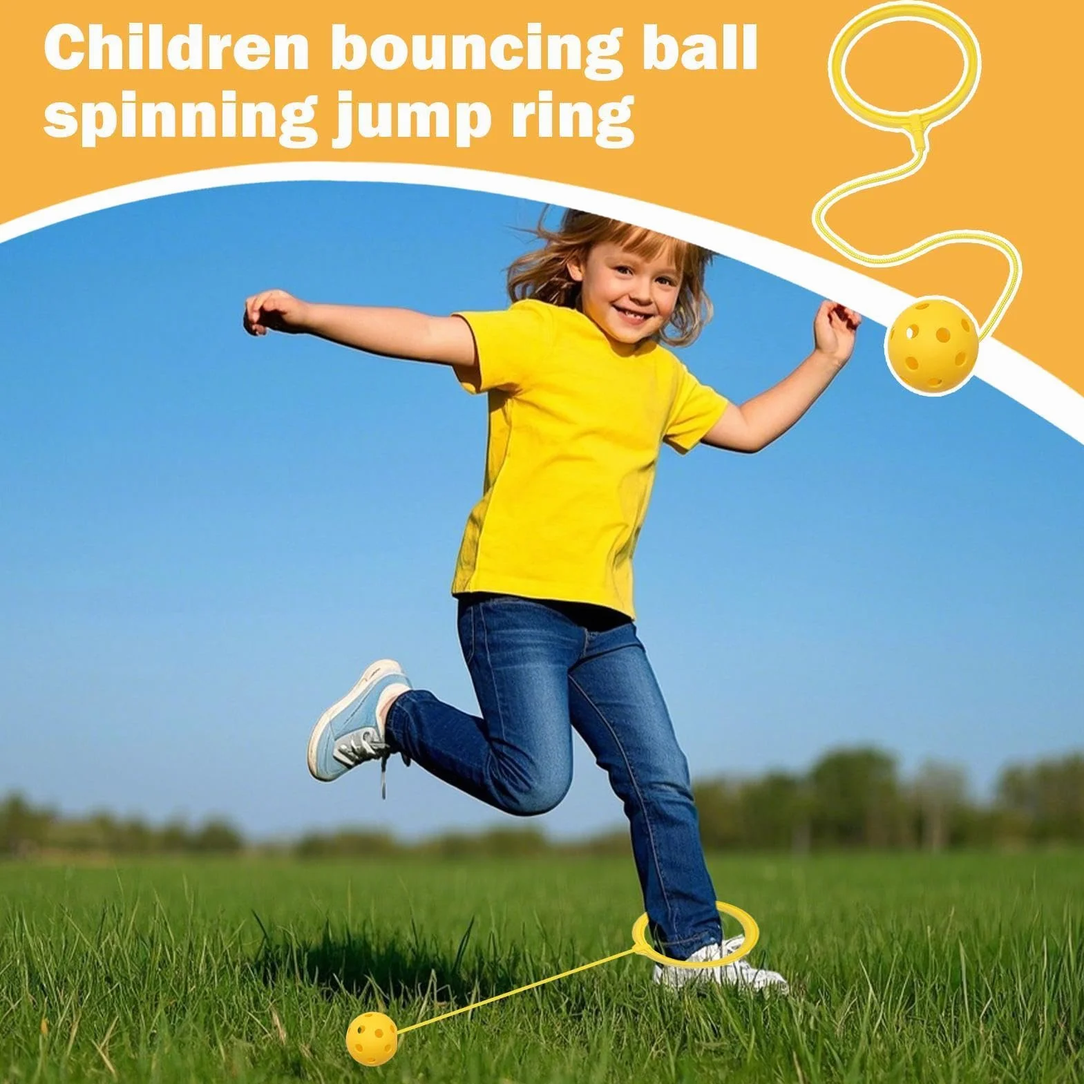 Skip Ball for Outside, Soft Outdoor Swing Toy, Skipits for Kids, Ankle Toy