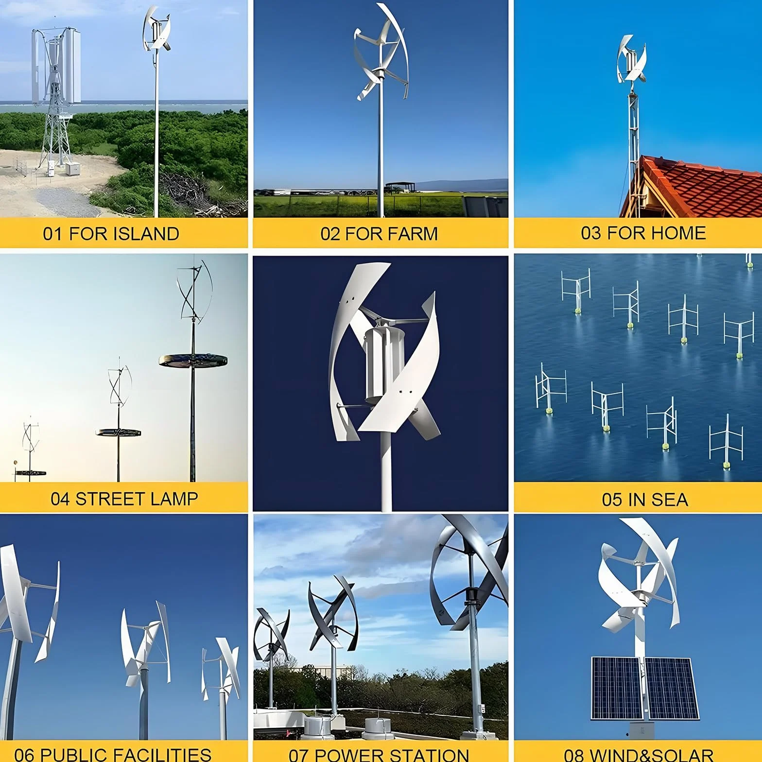 Generador de turbina eólica Vertical de 10000 W/12000 W, 12 V, 24 V y 48 V, con 3 Palas, generador de CC para viviendas, chalets y Sistemas híbridos solares y eólicos. 10000W-48V