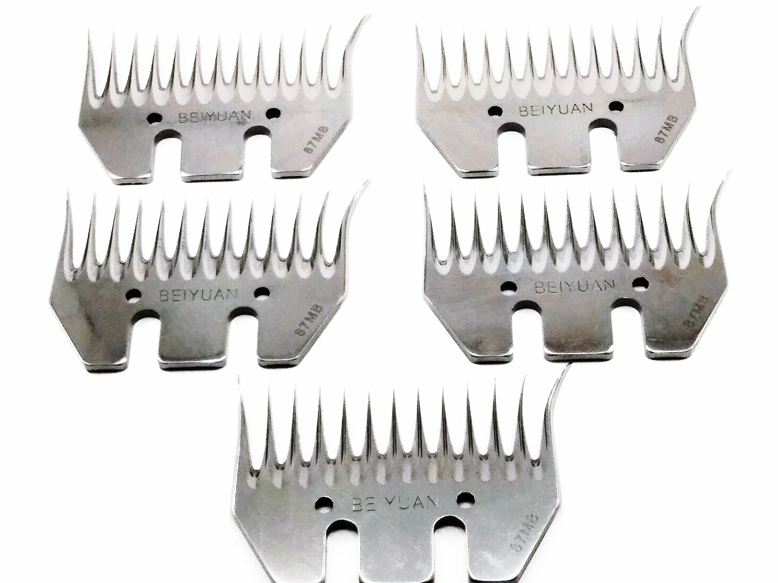 Peines 87-MB, 5 Peines de la Marca Beiyuan de 87 mm. de ancho, bisel 5.para esquilar ovejas. Importados directamente de fabrica .A