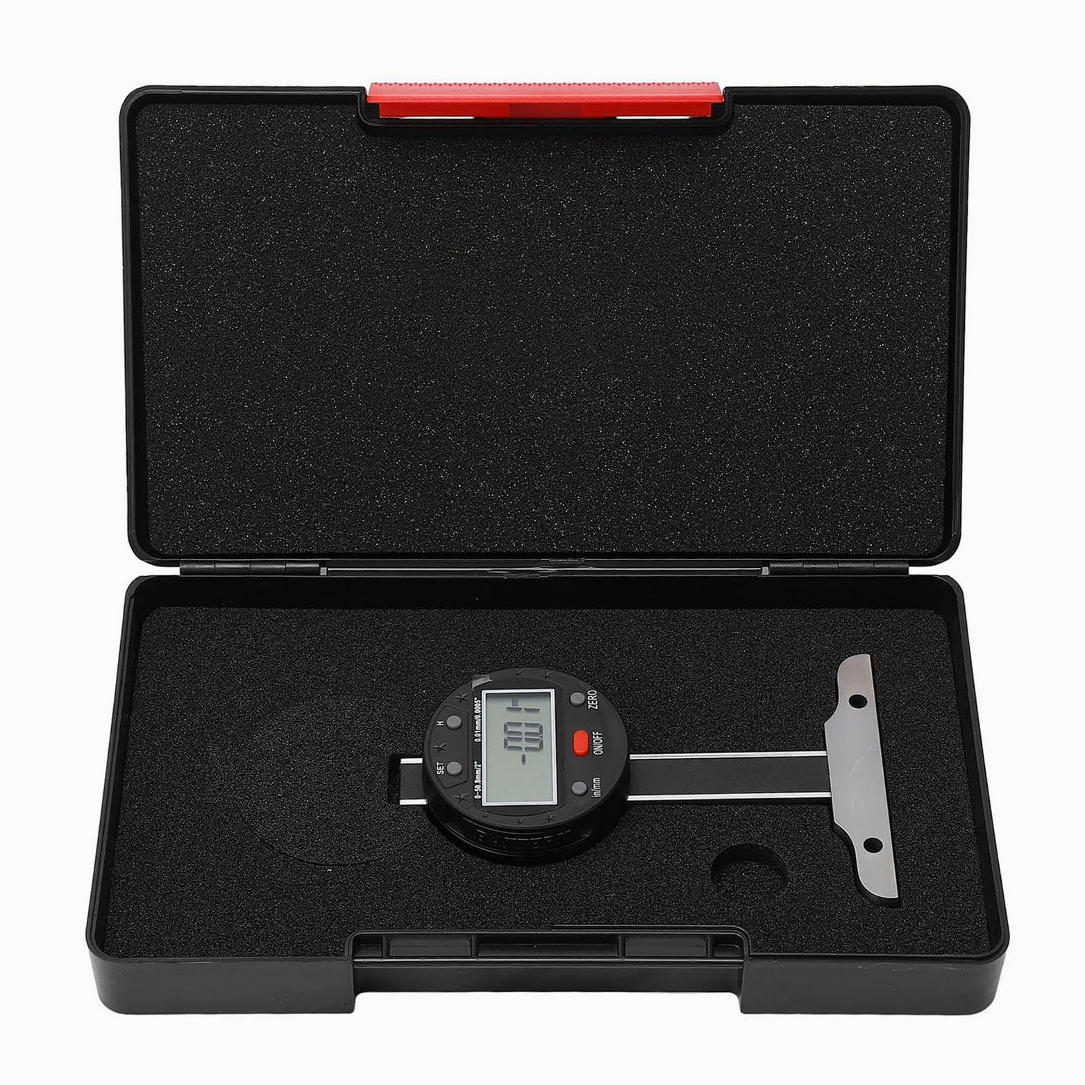 Medidor de profundidad digital Pantalla LCD de alta precisión Indicador de profundidad electrónico Herramienta de medición con interfaz de datos 0 50,8 mm para ingeniería y