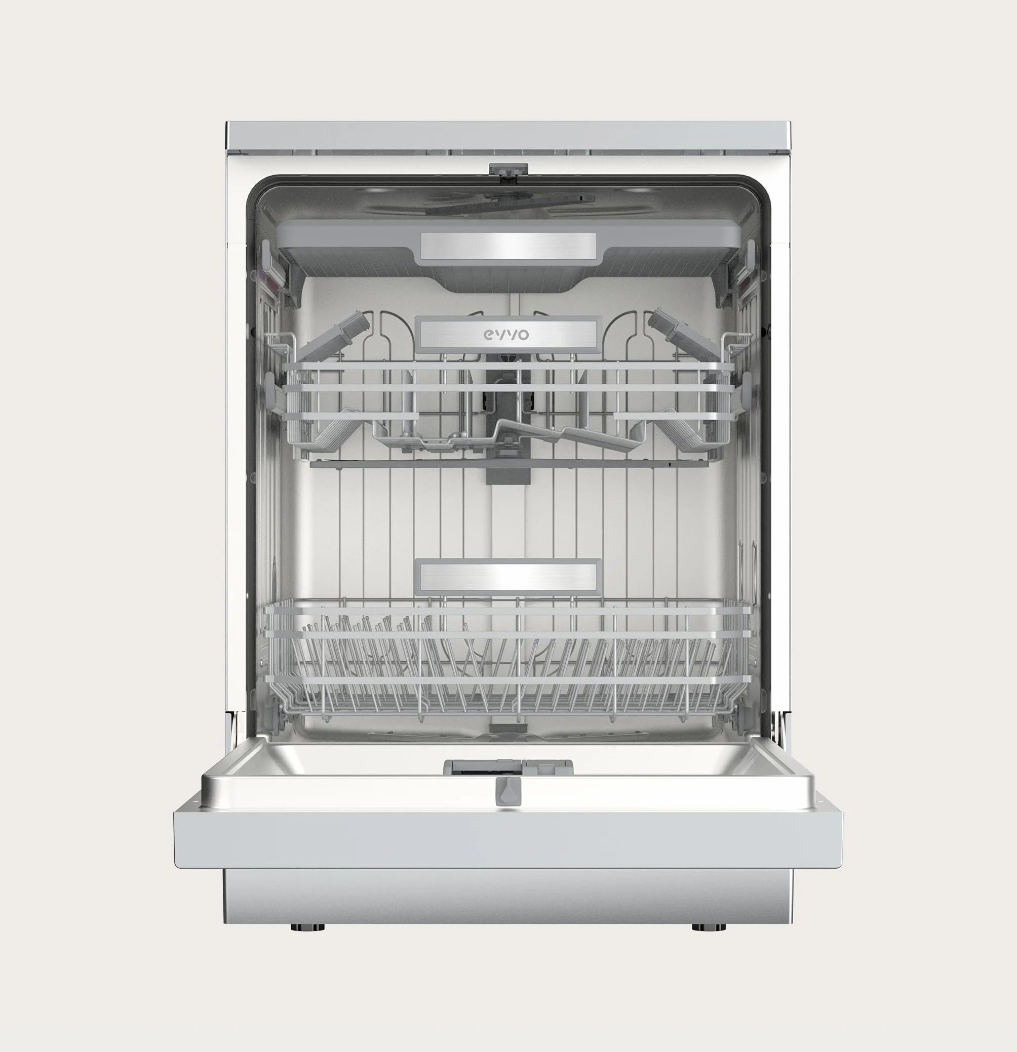 Lavavajillas EVVO D5Y 16 cubiertos 45 dB 8 programas libre instalación 60 cm Inox