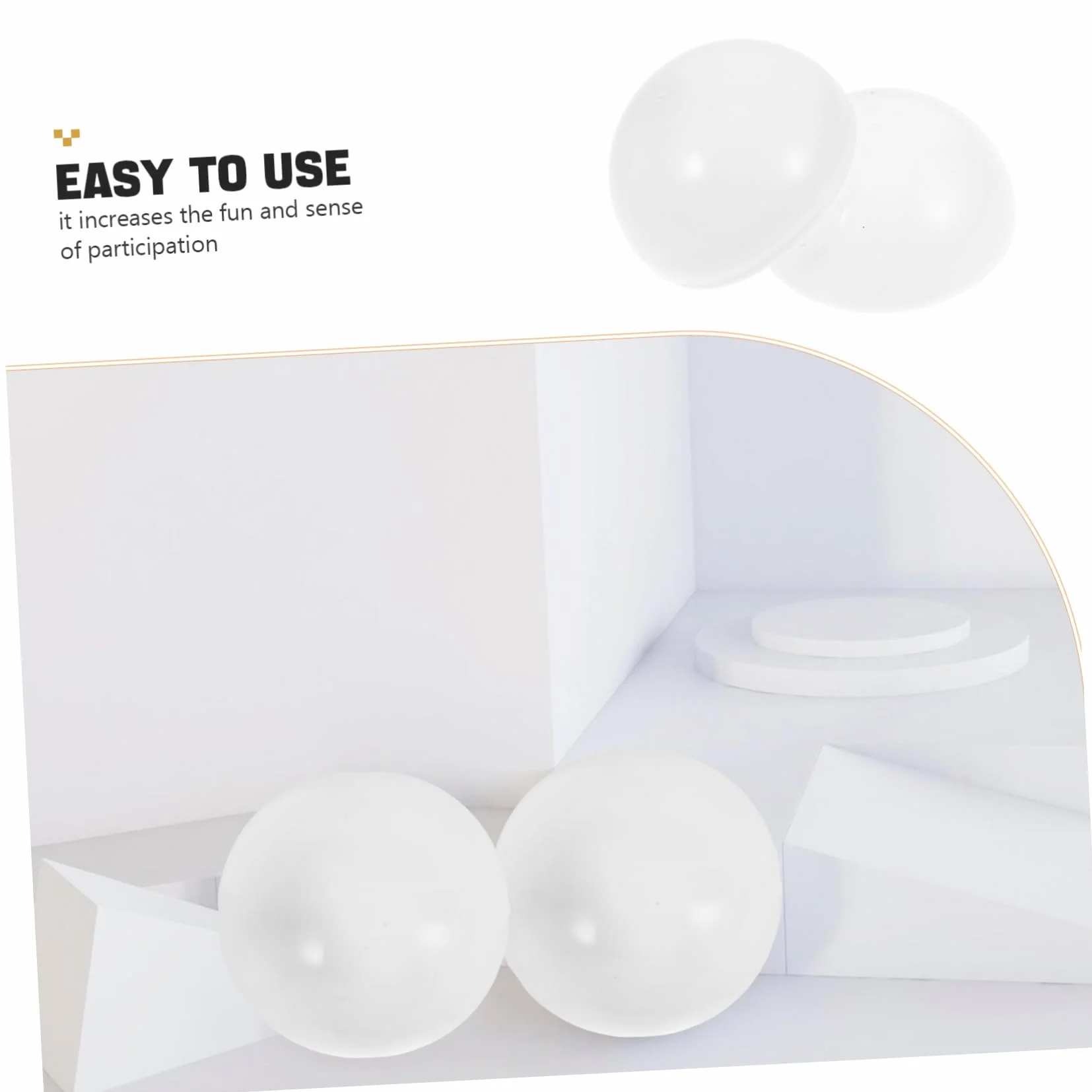 VICASKY 30 Balones de Lotería Redondas de PVC Blanco Reutilizables para Juegos