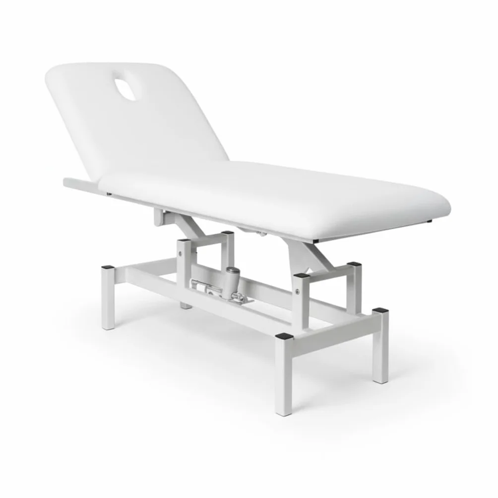 Más saludable – FOBIA, mesa de cuidado estético eléctrica, ancho 65 a 75 cm, altura ajustable (blanco 65 cm (sin puerta de rodillo, sin rueda))