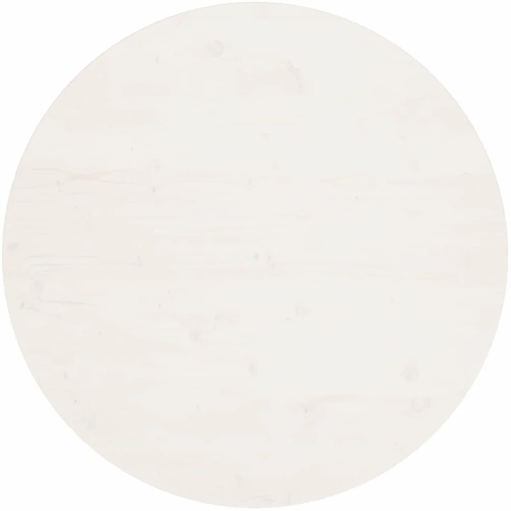 Refined Superficie de Mesa Madera Maciza de Pino Blanco Ø90x2,5 cm