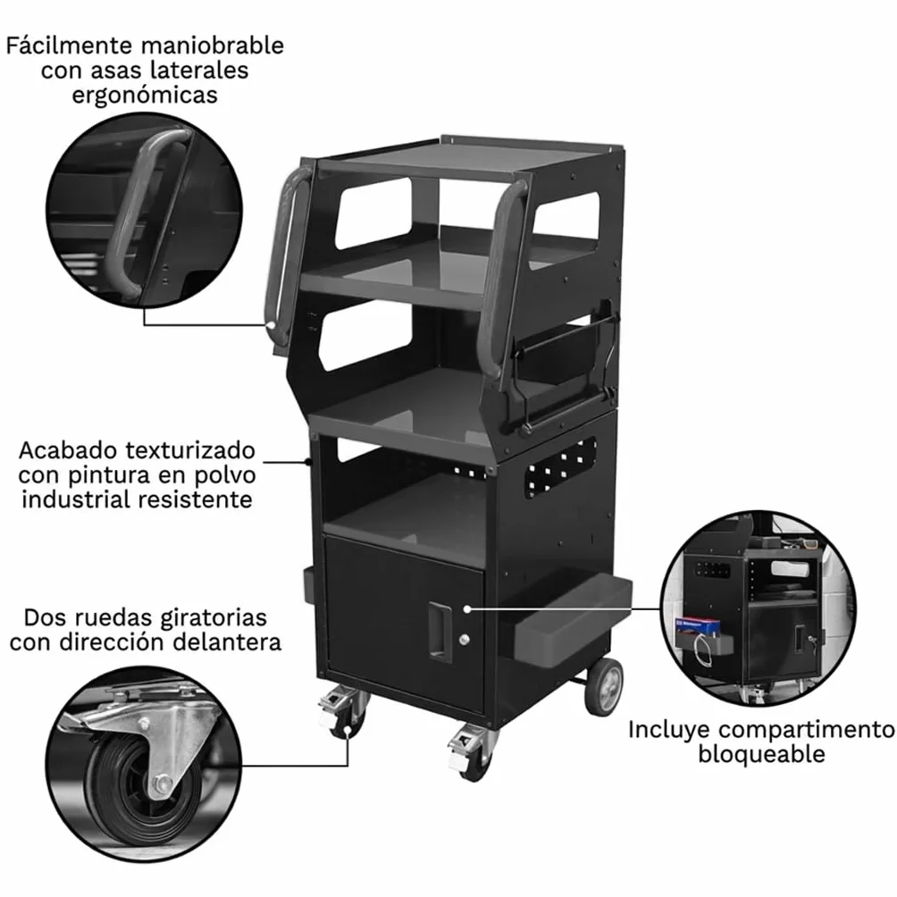 Carro De Diagnosis Multifuncion para Taller Mecanico 1050 x 513 x 397