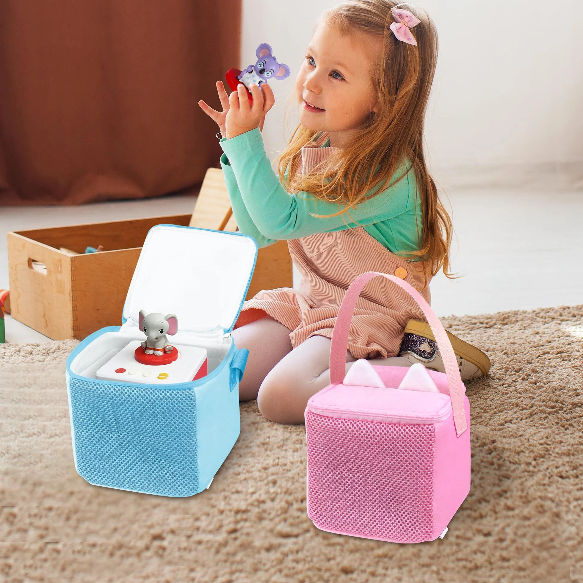 Funda de Transporte Compatible con FABA Cuentacuentos y Personaje Sonoro, Azul