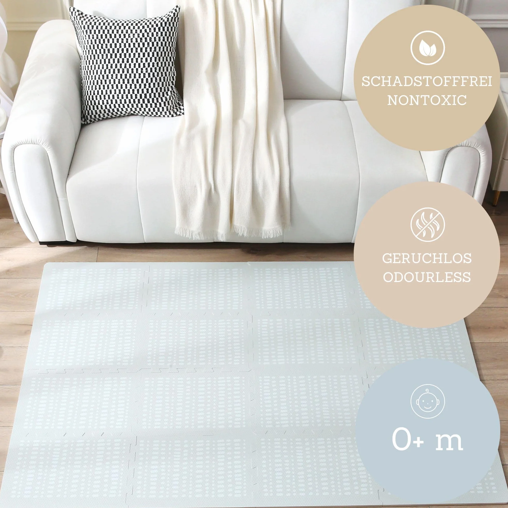 Alfombra Puzzle Suelo Bebe 1,7x1,2m Bosque 16 XL-Placas 60x60cm Esterilla Suave Juegos Bebes Acolchada Libre de Tóxicos Sin Olor Fácil de Limpiar