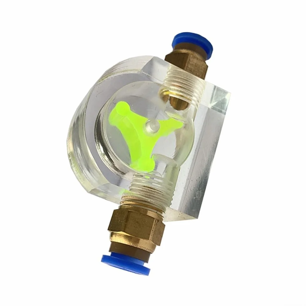 Acrílico Medidor de Flujo de Agua 8 mm para Sistemas de Refrigeración Líquida CNC