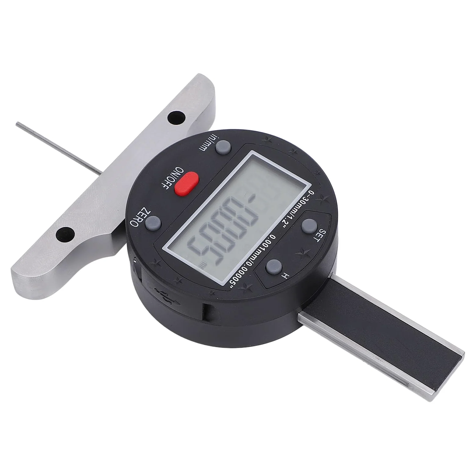 Generic Medidor de Profundidad Digital Herramienta de Medición de Profundidad Electrónica de Alta Precisión de 0-30 Mm para Entusiastas Acero de Aleación Duradero