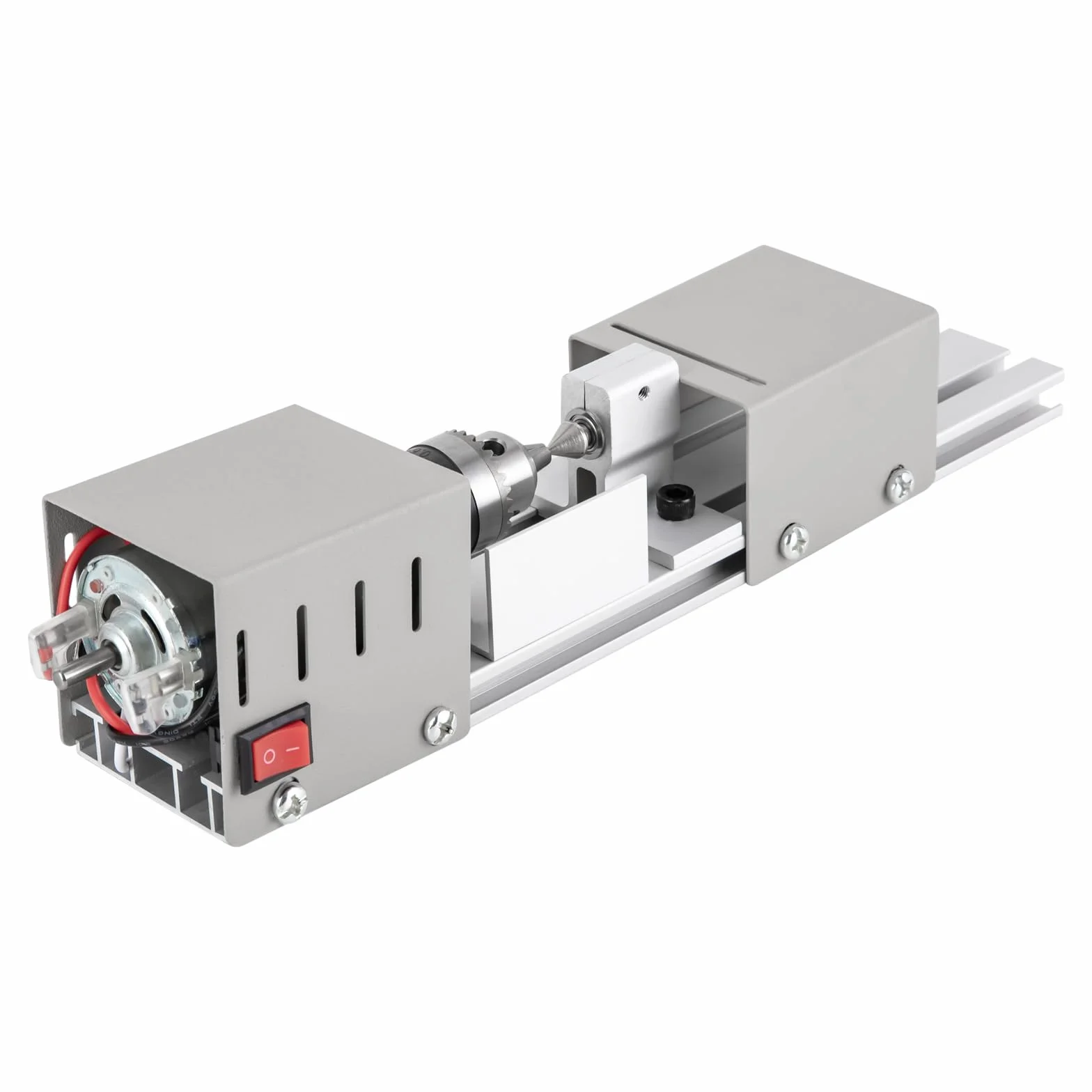 Mini torno de 96 W, 12-24 V, 9000 rpm, 7 marchas, fresadora de metal, rango de sujeción 0,02 – 0,24 pulgadas, torno de madera para grabado, lijado, corte