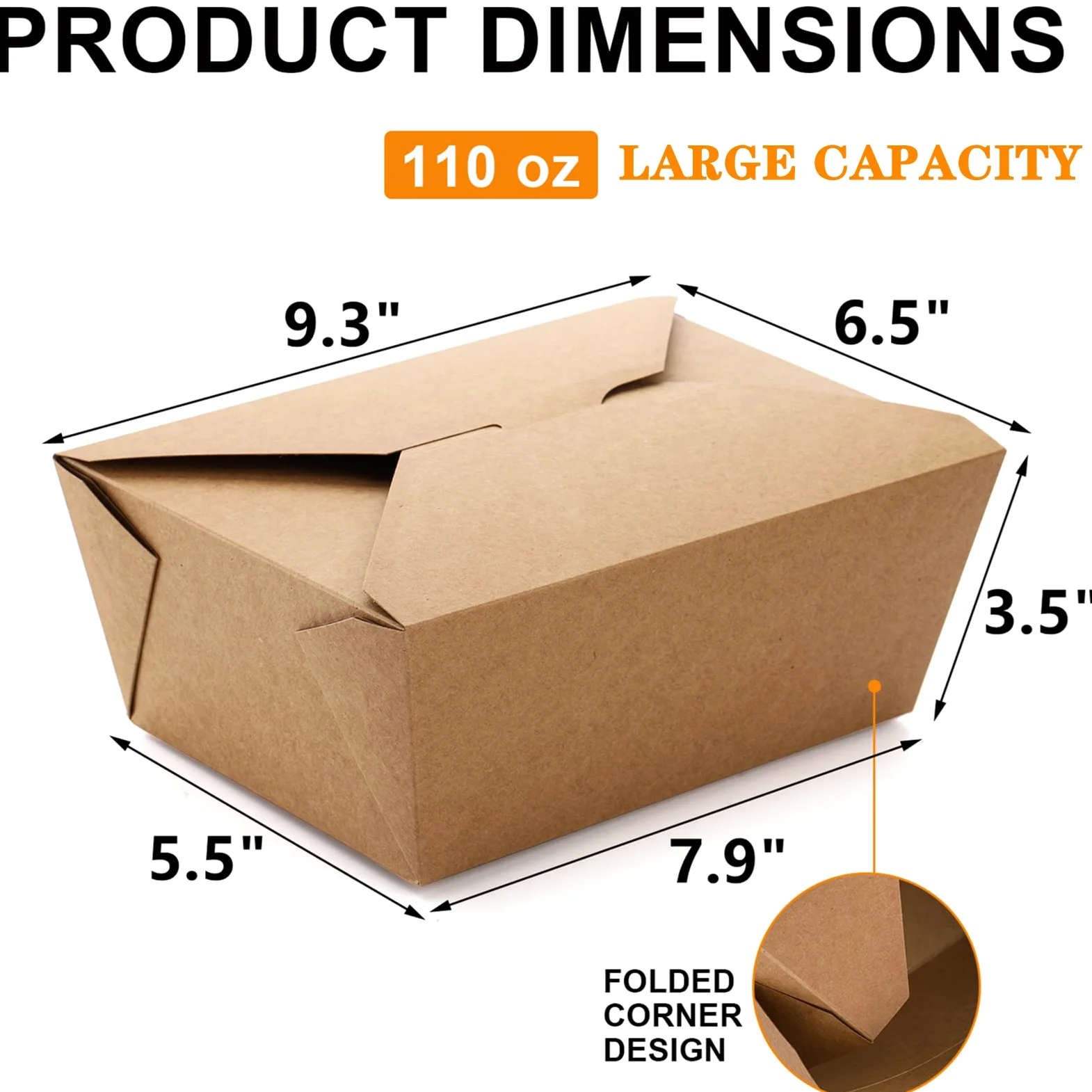 DEAYOU Paquete de 35 envases de comida Kraft para llevar de 12 onzas, cajas de comida de papel marrón con tapa, almacenamiento de Kraft desechable para ir de embalaje, catering, fiesta