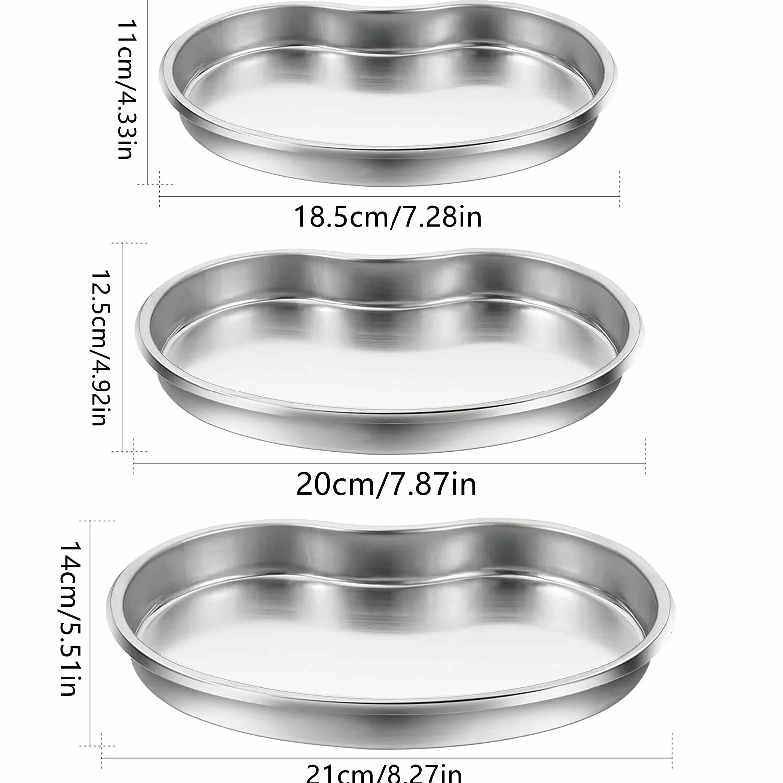 Bandeja Médica de Acero Inoxidable para Esterilización, Laboratorio Clínico y Tatuaje