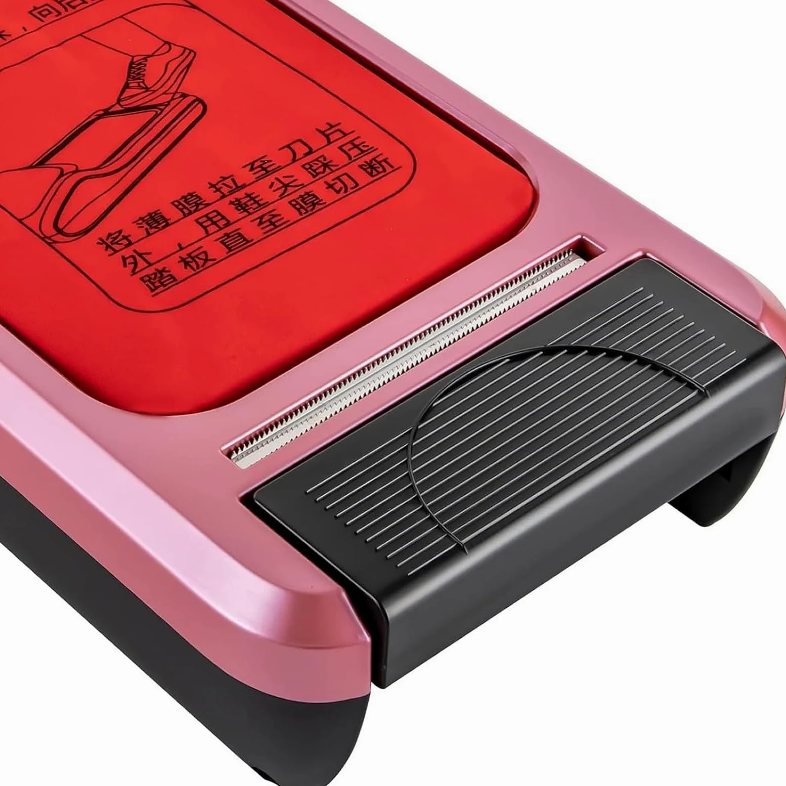 Dispensador AutomáTico de Cubrezapatos con Pedal y 3 Rollos de PelíCula - Dispensador PortáTil Para Hogar y Oficina - MáQuina de PelíCula Desechable para Calzado
