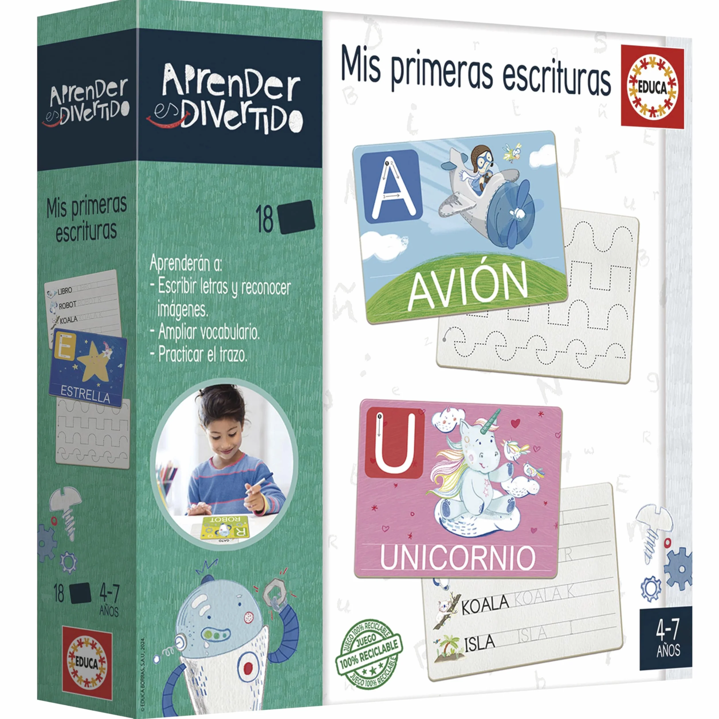 Educa Mis primeras Escrituras Aprendizaje de la Escritura y Trazo de Letras 4 5 6 años 20112