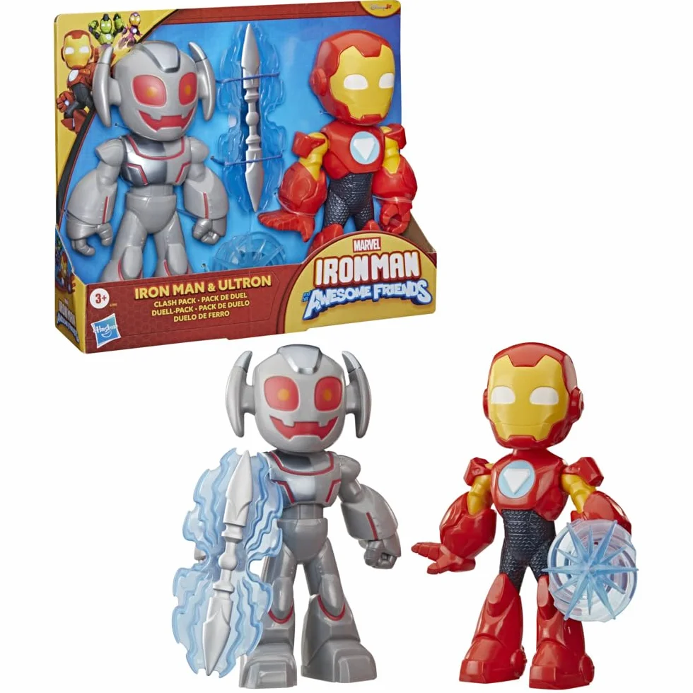 Marvel Iron Man & Ultron Pack de Duelo Figuras Gigantes de acción Doble