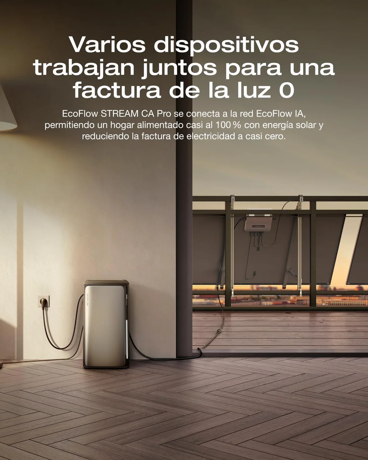 ECOFLOW Stream Ultra y 2 x AC Pro 5,76 kWh, con Almacenamiento de 2080 W baterías para Kit Solar con 4 Paneles solares de 500 W, Doble conexión AC, Capacidad hasta 11,52 kWh, Smart AI, Plug &Play