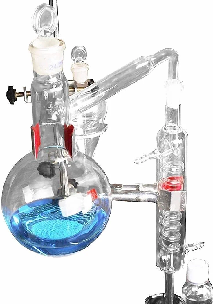VejiA Aparato de extracción de aceites Esenciales 500 ml Equipo de Laboratorio Conjunto de Unidad de destilación Kit de cristalería de Laboratorio Destilador de Agua