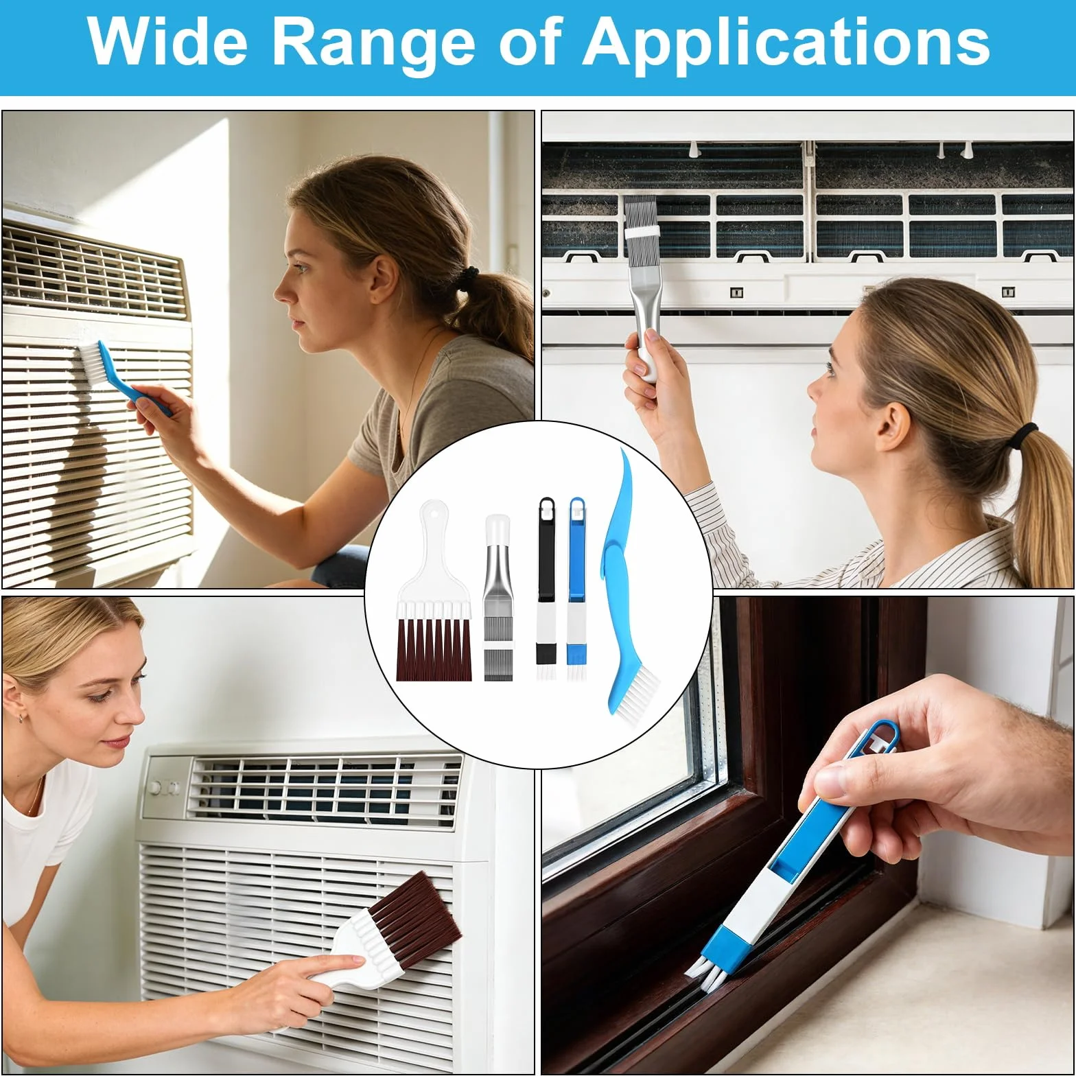 Condensador peine secador 5 piezas limpieza aleta cepillo para aire acondicionado refrigeradores evaporadores