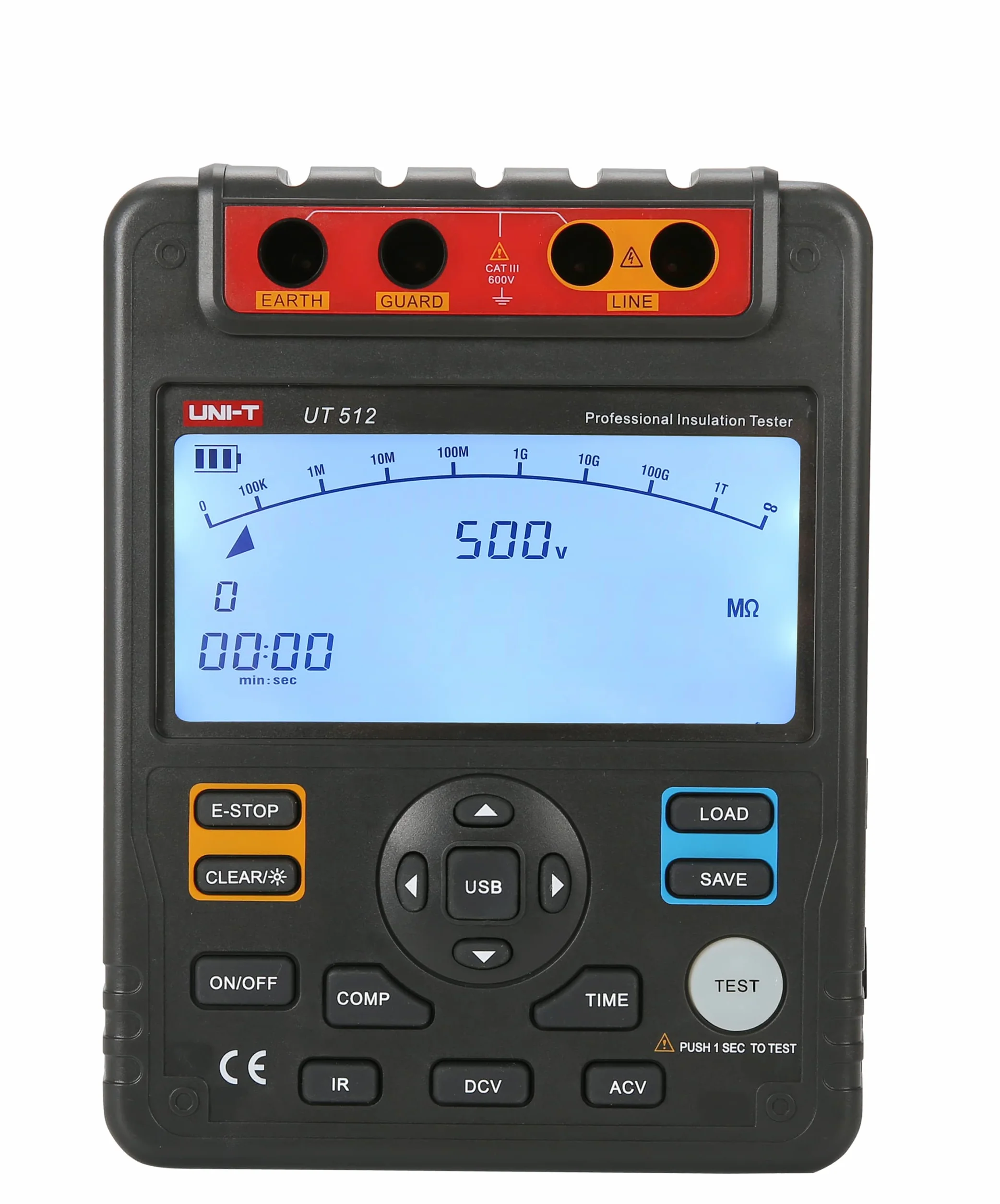 UNI-T UT512 Serie UT510 Probador de Resistencia de Aislamiento, 500V-2500V