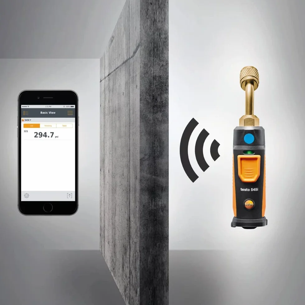 Manómetro de alta presión (rango: -14.5038 lbs a 870.226 lbs) para calderas, reactores, automóviles, HVAC, Furness, fábricas, plantas junto con certificado de calibración de fábrica Modelo: Testo 549i