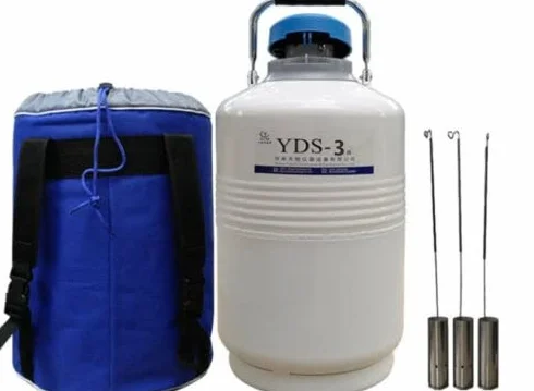 Dewar YDS-3 3L tanque criogénico nitrógeno líquido LN2 envase con correas