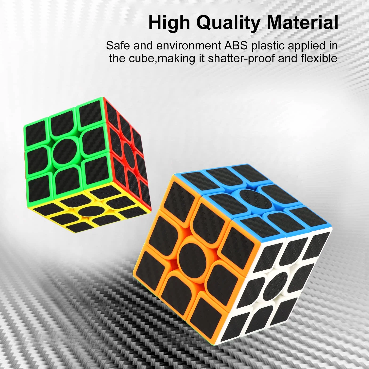JOPHEK Cubo Mágico 3x3x3 Speed Cube Fibra de Carbono