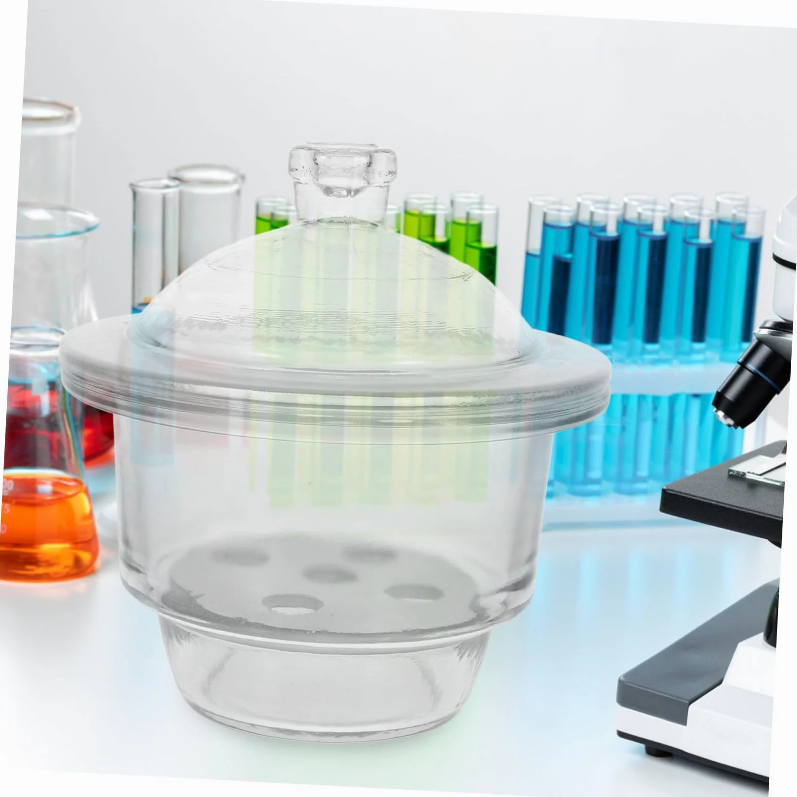 Desecador de Laboratorio de Vidrio 150mm para Secado | Alta Transparencia, Operación Cómoda, Fácil de Transportar, para Presentación y Experimento Científico