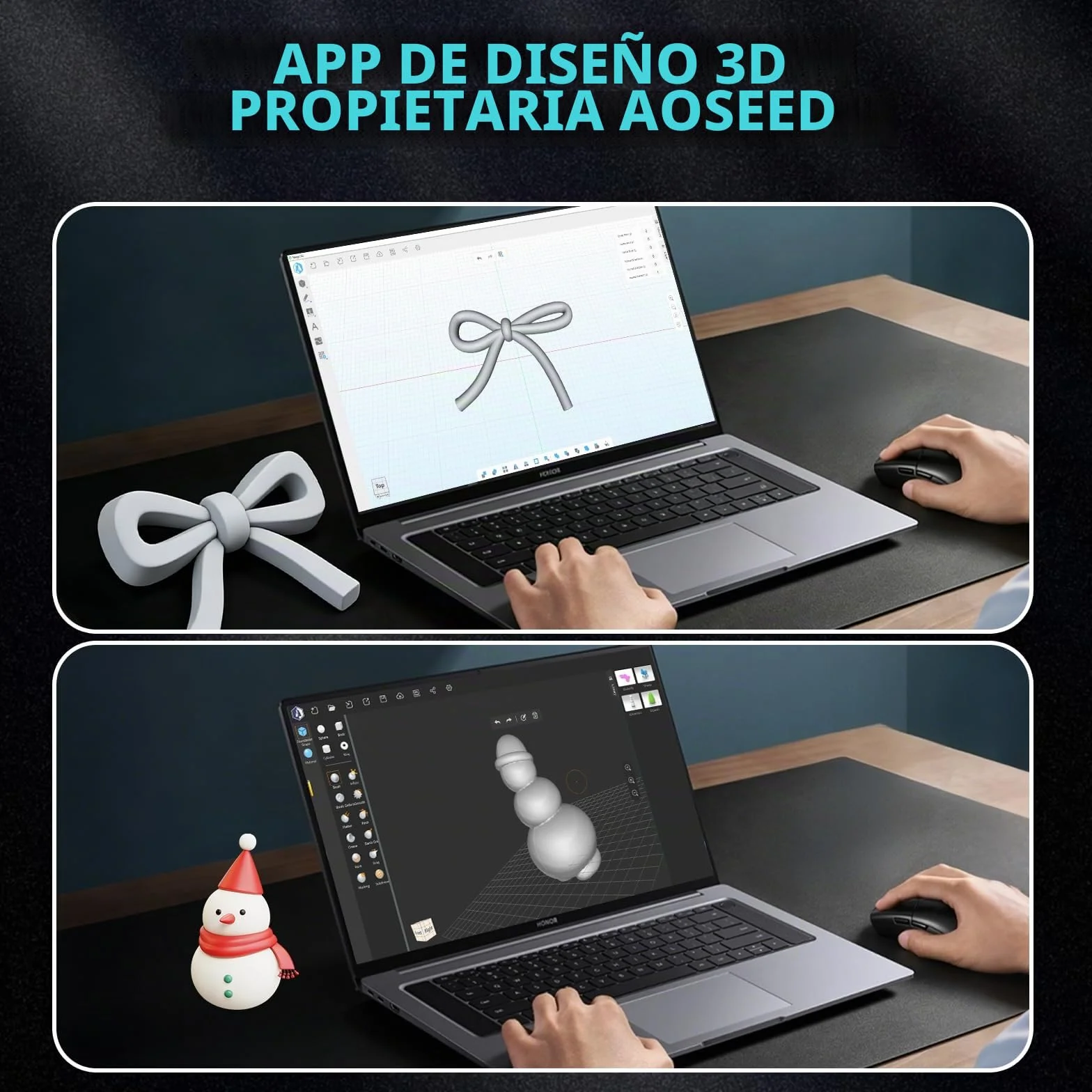 Impresora 3D X-Maker con aplicación de diseño - Aplicación de diseño de IA Completamente Cerrada, Amplia colección de Plantillas de Juguetes 3D