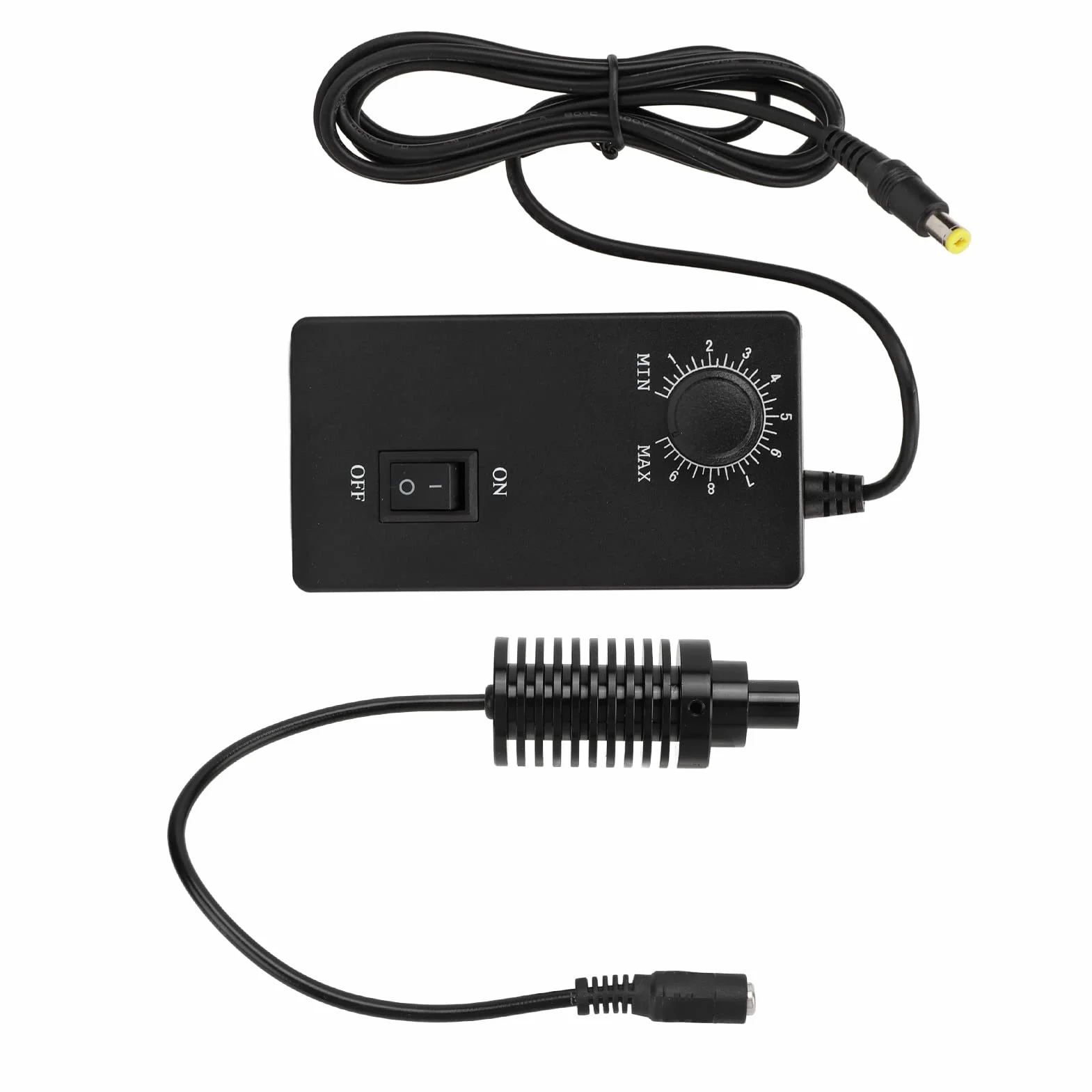 Microscopio Luz Coaxial Tipo Dividido Foco LED Brillo Ajustable Microscopio Iluminador Luz con Buena Disipación de Calor AC100V‑240V(Enchufe europeo de Φ11 mm blanco)