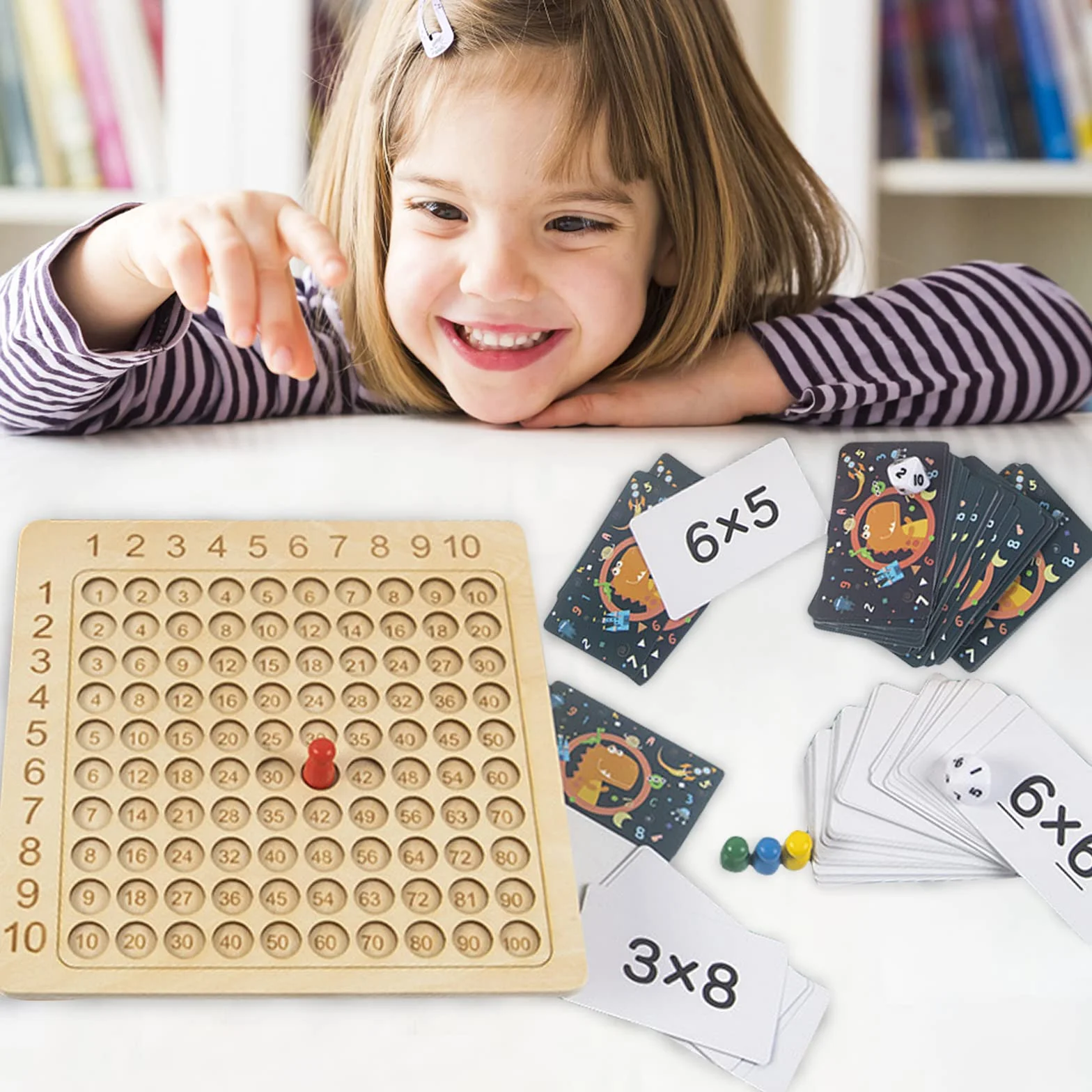 Tablero de Multiplicación Montessori de Madera para Niños